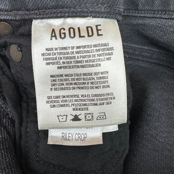 AGOLDE Riley High Rise Straight Crop (Stretch) Jeans Panoramic Sz 24 - Picture 11 of 16